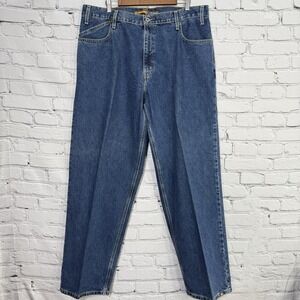Vintage Levis Silvertab Baggy Jeans Mens 38 X 34‎ Rare 2003 Blank Silver Tab Y2K
